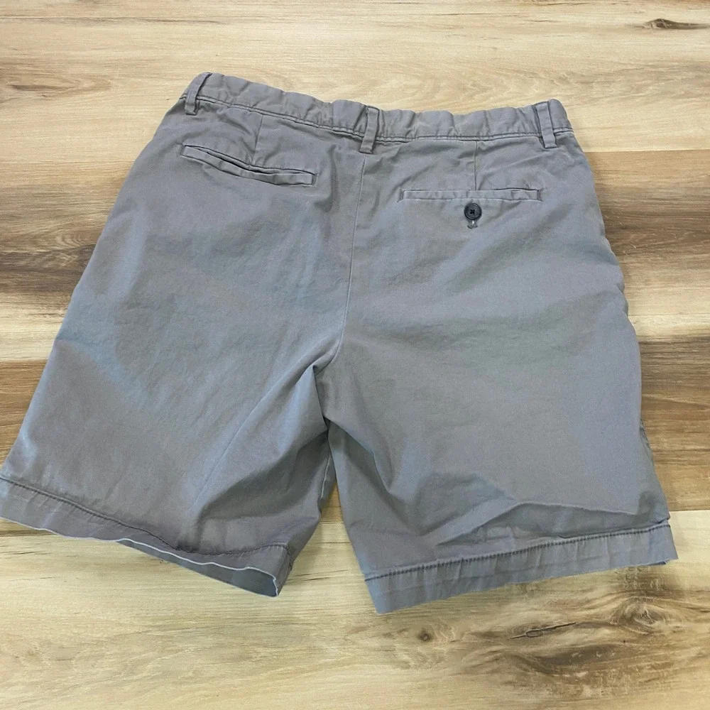 Banana Republic Lived-In Short 31 Chino Casual Cotton Gray 9
